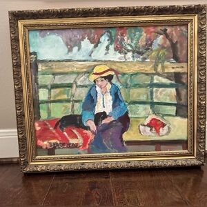 Framed Impressionist Art with Museum Frame